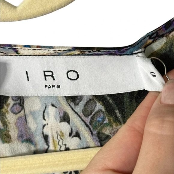 IRO Black and Purple Damie Dress Size 40 - Picture 6 of 9